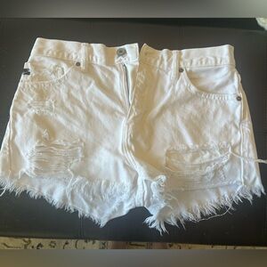 Kancan white denim shorts